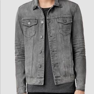 Medium All Saints Grey Ivor Denim Jacket